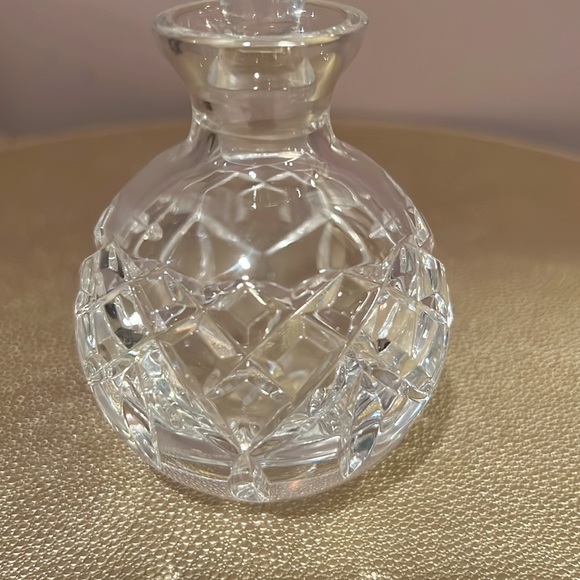 Waterford Crystal Lismore Round Perfume Bottle & Stopper Signed - Picture 3 of 15